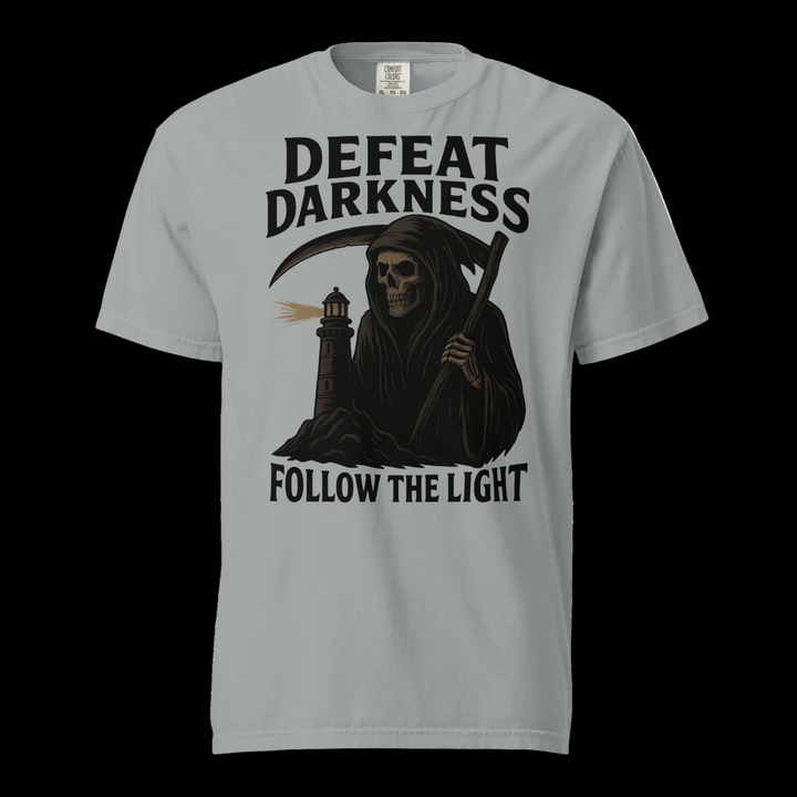 Defeat Darkness - Premium T-Shirt - Grey