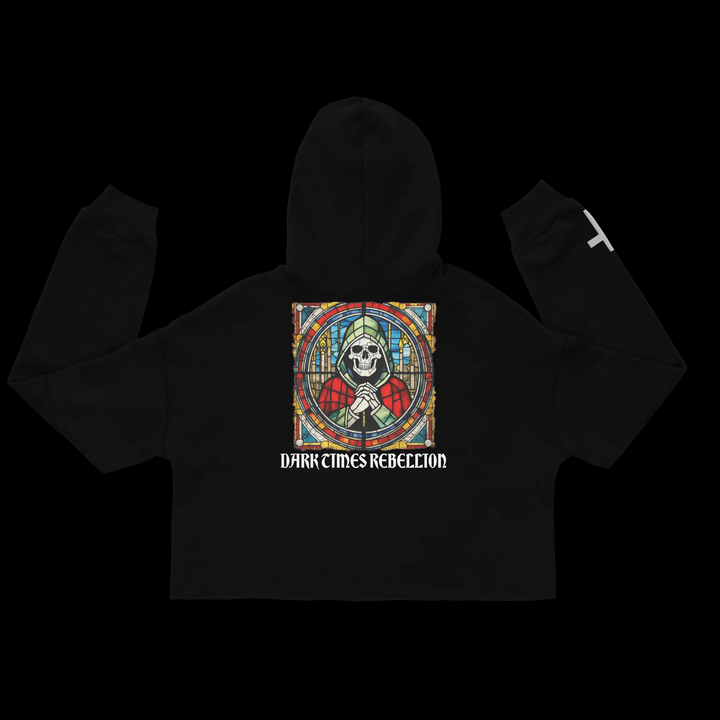 Come As You Are - Premium Crop Hoodie - Black